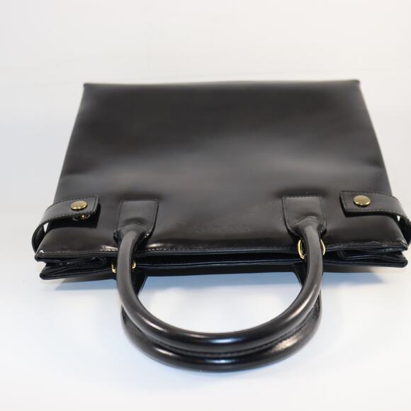 Vintage Gucci Black Patent Leather Structured Tote - Picture 7 of 11